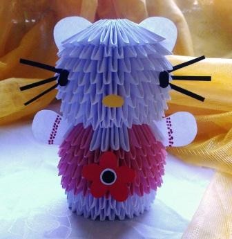3D Origami "Hello Kitty"